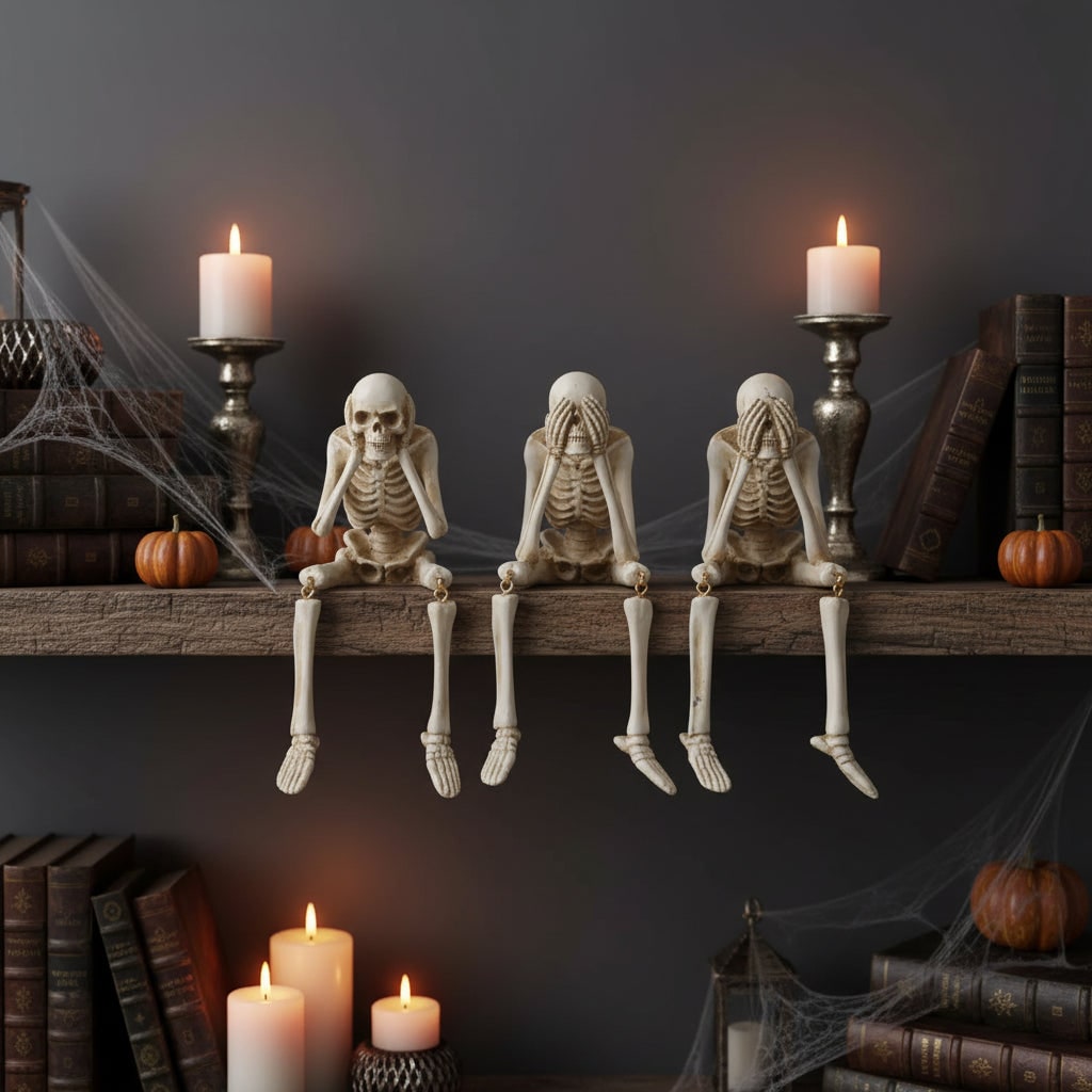 Halloween Decoration Skeleton Figurine Home Decor Accent - Image 7