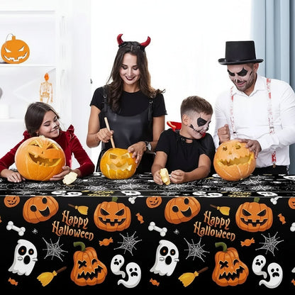 Halloween Decoration Tablecloth Party Spiderweb Pattern - Image 2