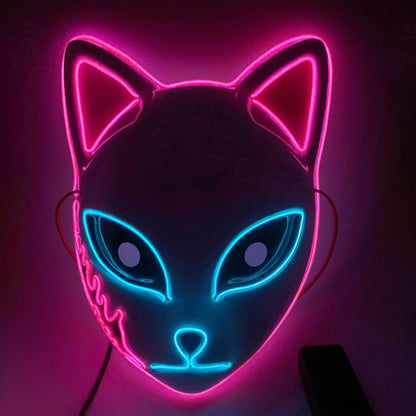 Halloween Mask Cat Design LED Light-Up Costume Light Up Mask - Image 4