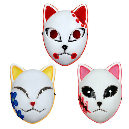 Halloween Mask Cat Design LED Light-Up Costume Light Up Mask - Image 6