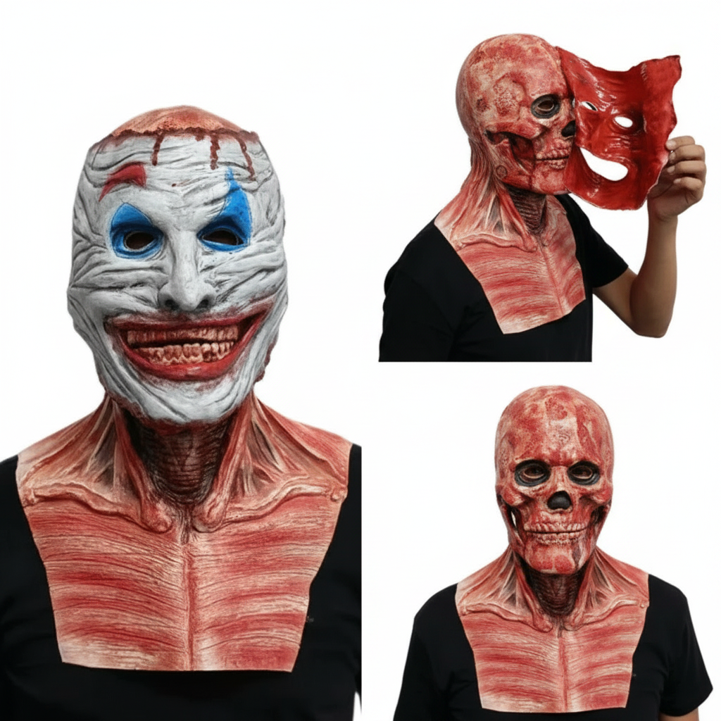 Halloween Mask Clown Horror Full Face Costume Party Prop - Image 2