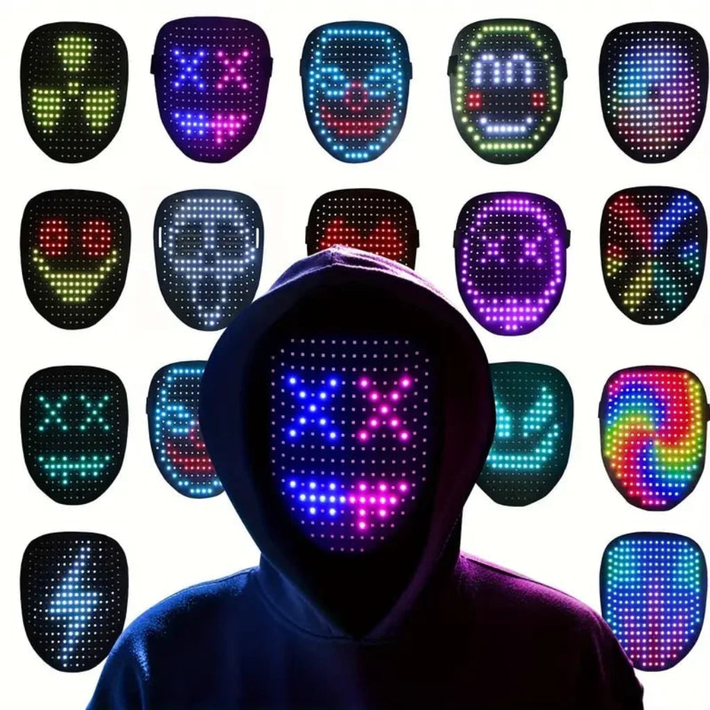 Halloween Mask LED Full Face Costume Party Mask - Image 3