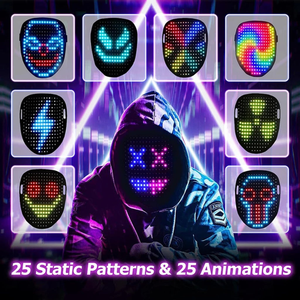 Halloween Mask LED Full Face Costume Party Mask - Image 4