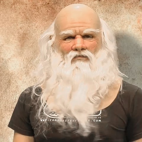 Halloween Mask Santa Realistic Beard Design Christmas Mask - Image 2