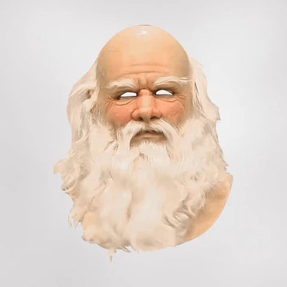 Halloween Mask Santa Realistic Beard Design Christmas Mask - Image 3