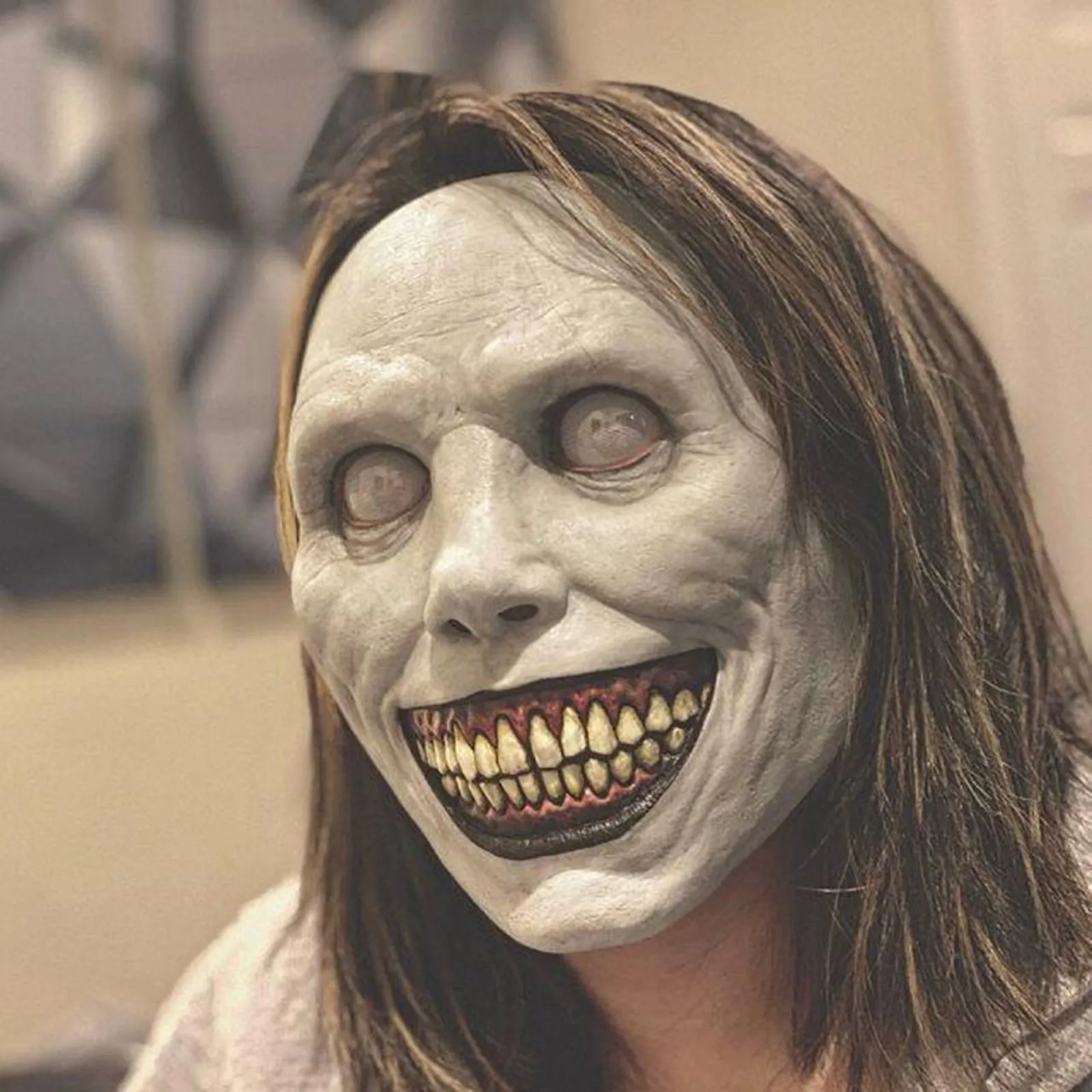 Halloween Mask Scary Demon Hooded Festival Cosplay Evil Mask - Image 2