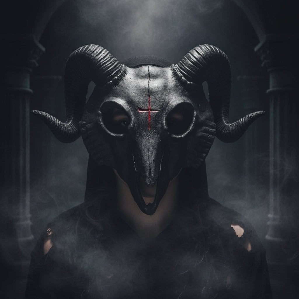 Halloween Mask Scary Theater Goat Costume Party - Image 1