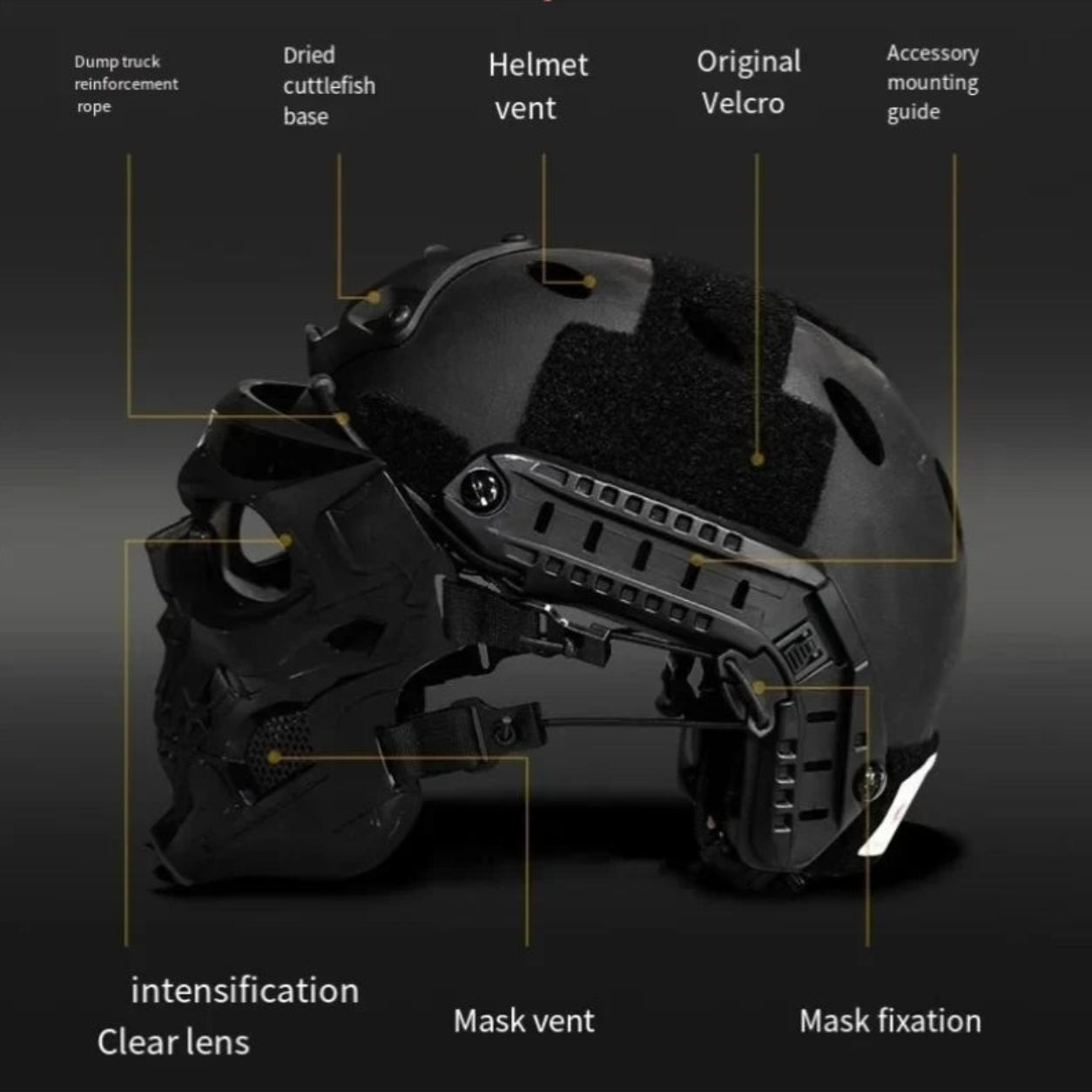 Halloween Mask Skull Tactical Helmet Outdoor Gear - Image 2