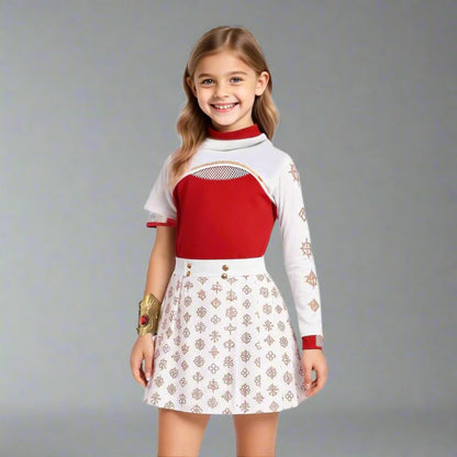 Halloween Vampire Cosplay Costume Short Sleeve Dress - Image 1