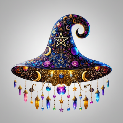 Halloween Witch Hat Decor Magical Home Accent - Image 1