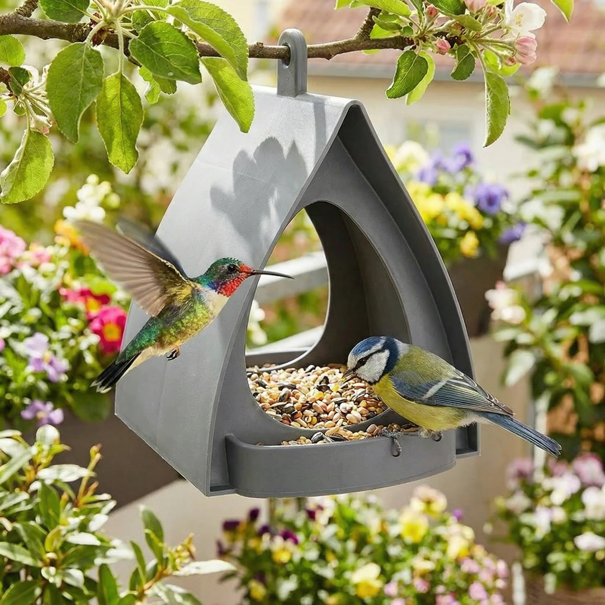 Hanging Bird Feeder Garden Weatherproof Outdoor Hanging - Image 6
