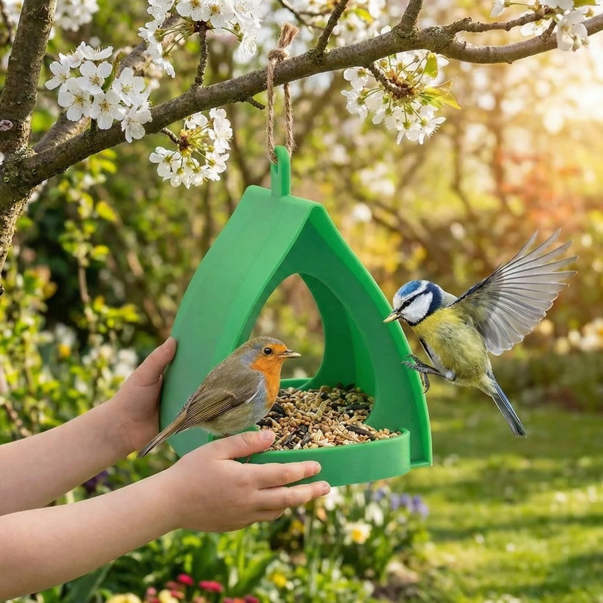 Hanging Bird Feeder Garden Weatherproof Outdoor Hanging - Image 7