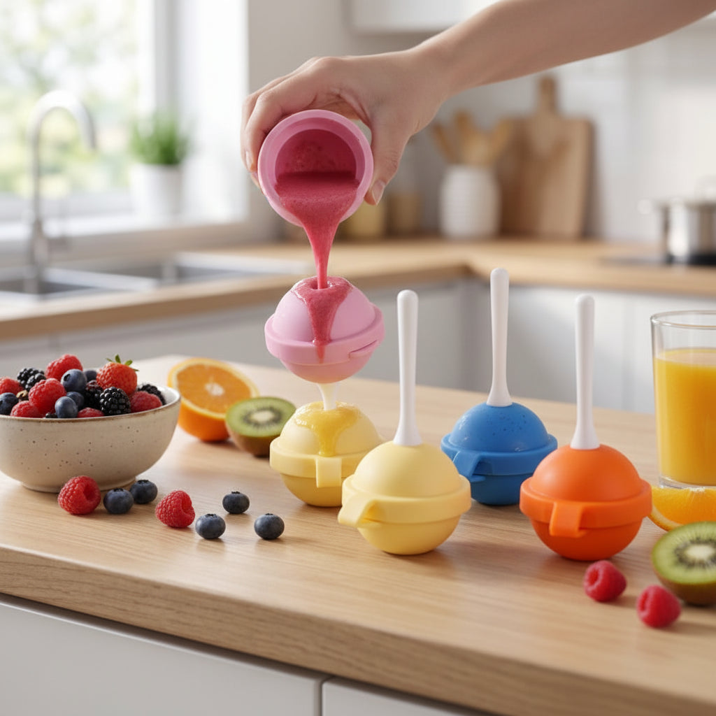 Hjemmelavede ispindeforme med sjovt design