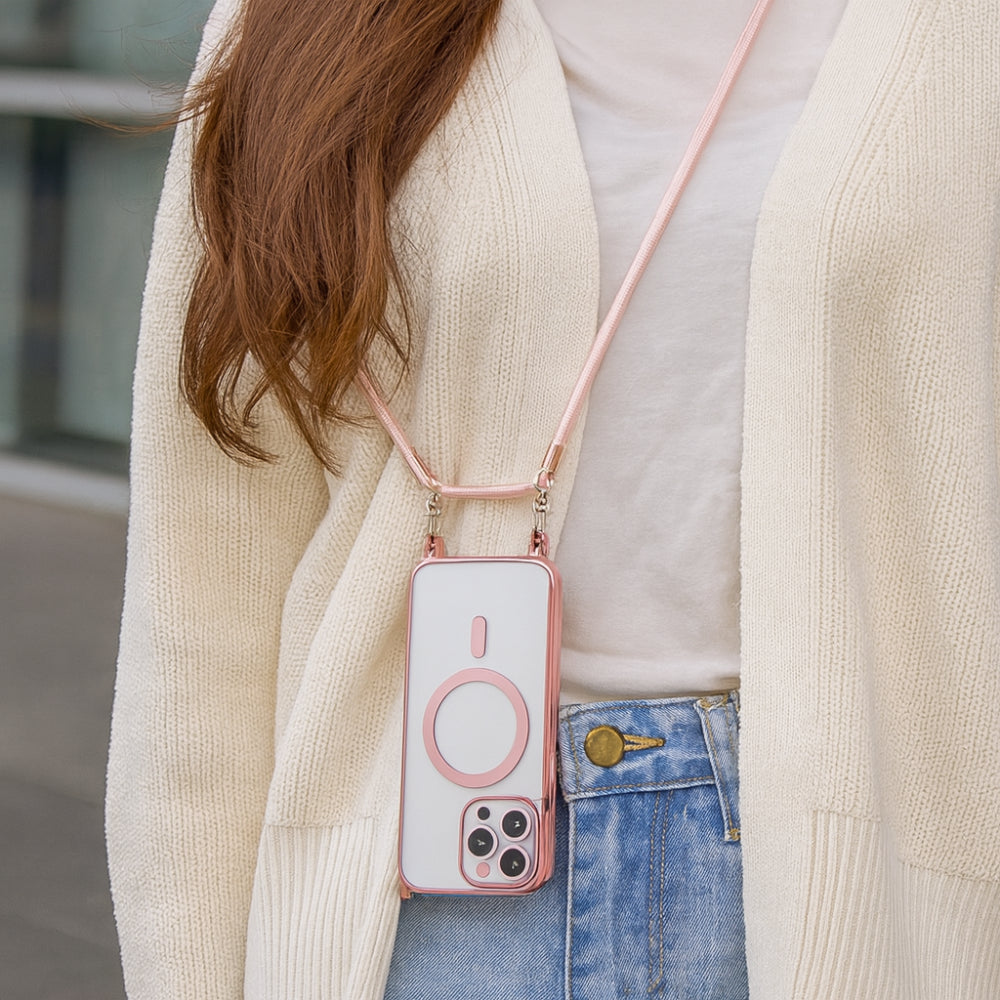 Funda para teléfono con correa cruzada y cordón MagSafe