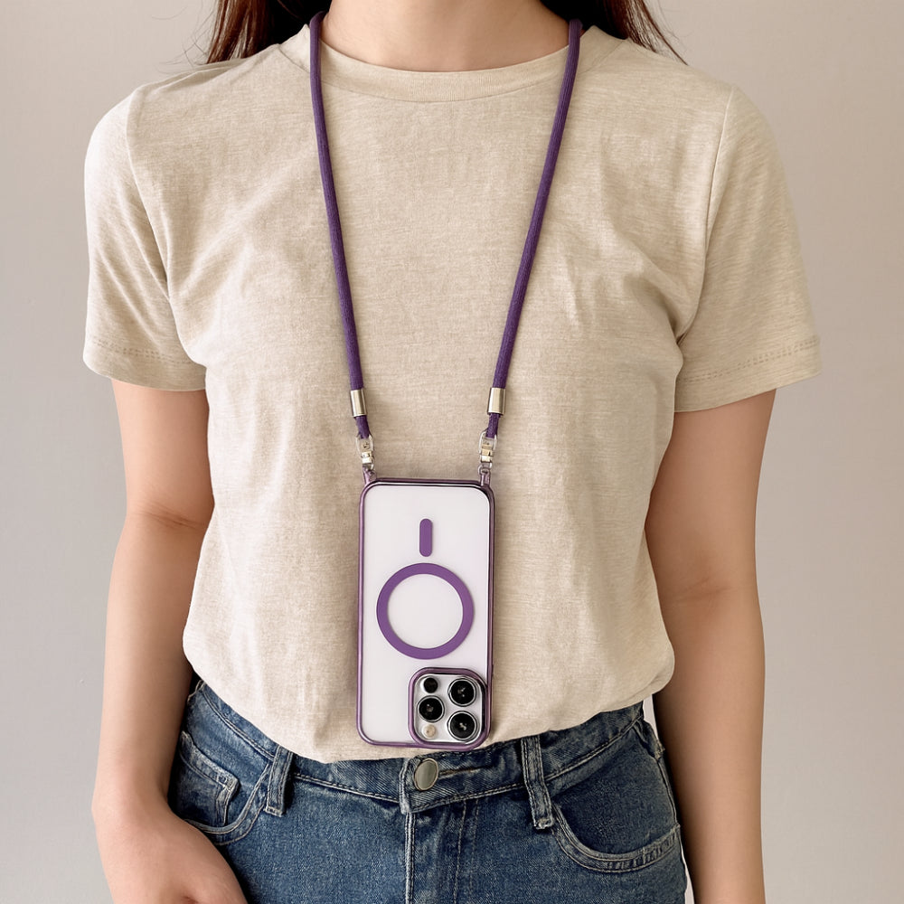 Funda para teléfono con correa cruzada y cordón MagSafe