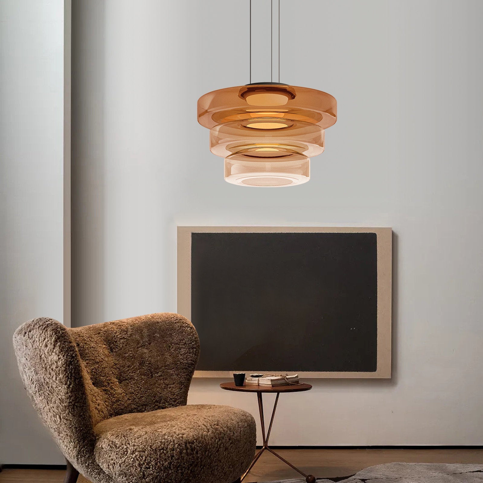 Glass Pendant Lamp | Bauhaus Style Hanging Light
