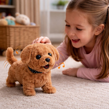 Giocattolo di Peluche Interattivo Cane Robot Cucciolo Realistico che Cammina