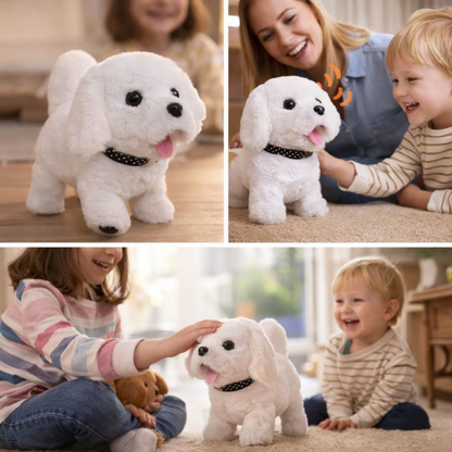 Giocattolo di Peluche Interattivo Cane Robot Cucciolo Realistico che Cammina