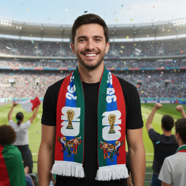 Sciarpa da calcio con bandiera USA per tifosi, sciarpa per partite