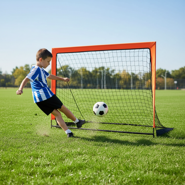 Rete da calcio portatile, facile da montare, per allenamento in giardino