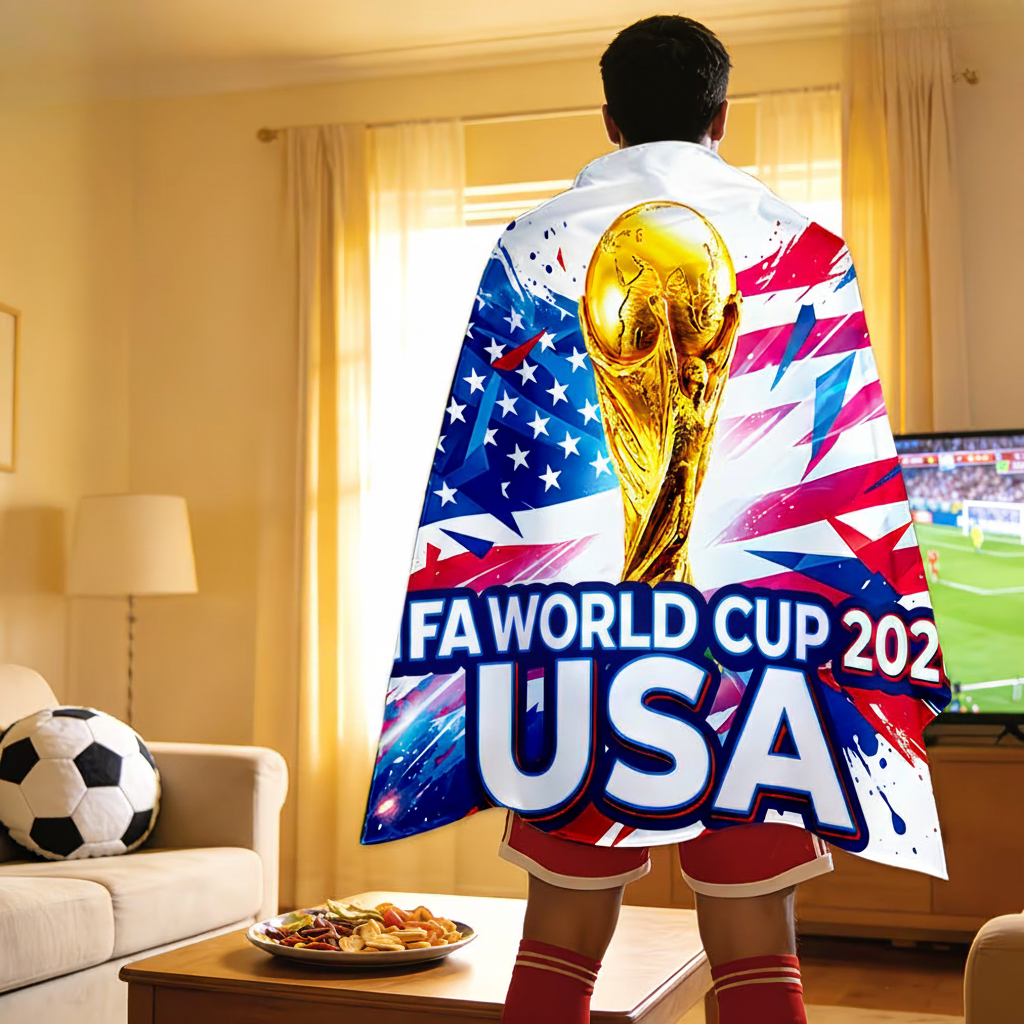 USA-Flaggen-Fan-Cape Weltmeisterschaft Unterstützer Fußballfans