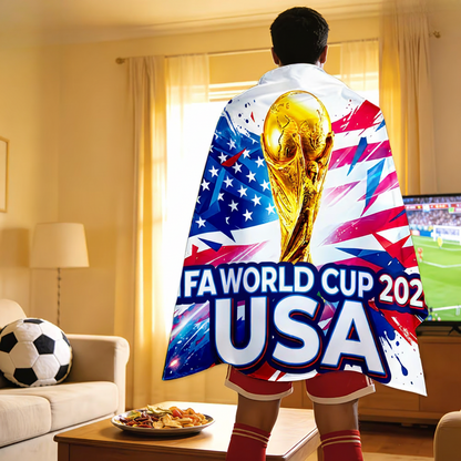 USA-Flaggen-Fan-Cape Weltmeisterschaft Unterstützer Fußballfans