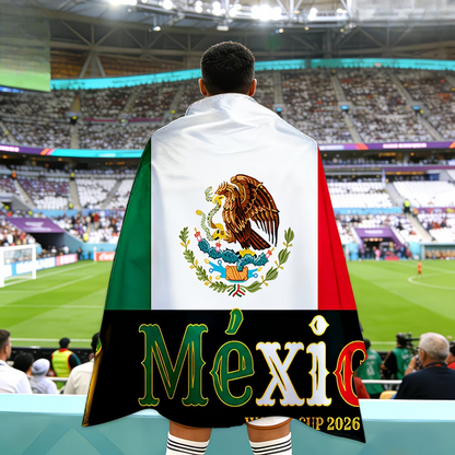 Flagbanner Fodboldfan Kap Mexico World Cup Stil