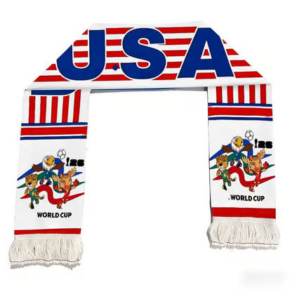 USA Flag Soccer Scarf World Cup Game Days Fan Support