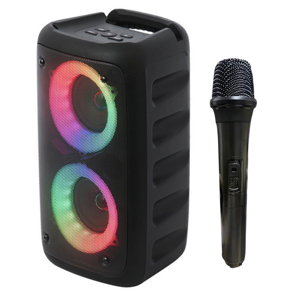 Mașină de karaoke cu microfoane fără fir și difuzor portabil