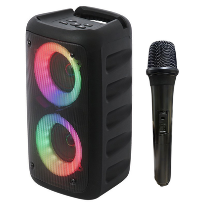 Mașină de karaoke cu microfoane fără fir și difuzor portabil