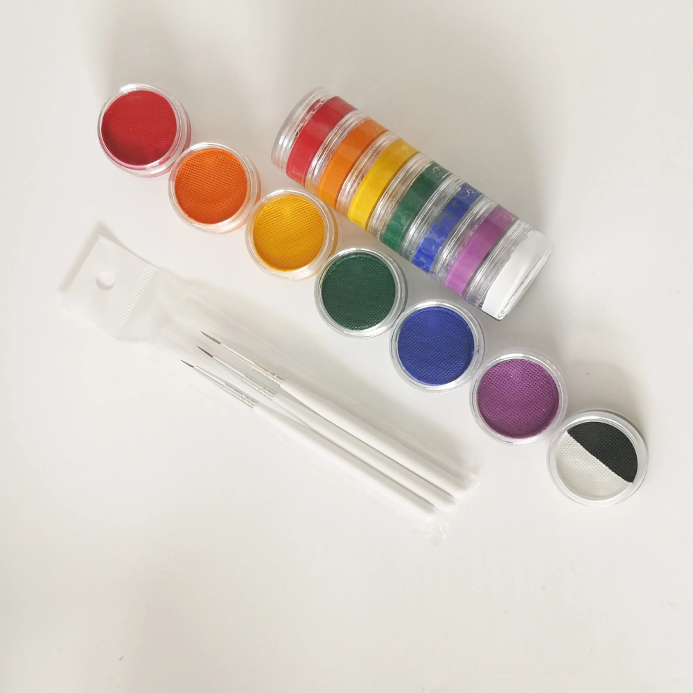 Set de vopsea pentru față Curcubeu Cupa Mondială Neon Split Cake pentru corp