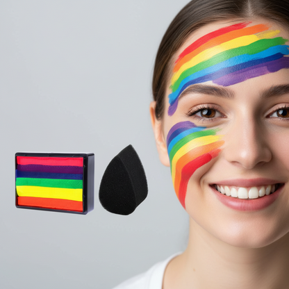 Conjunto de Tintas Corporais Arco-íris para Desenhos Criativos de Arte Facial e Corporal