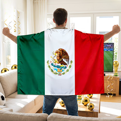 Flagbanner fodboldkappe Mexico fanbærer stor til kampdag