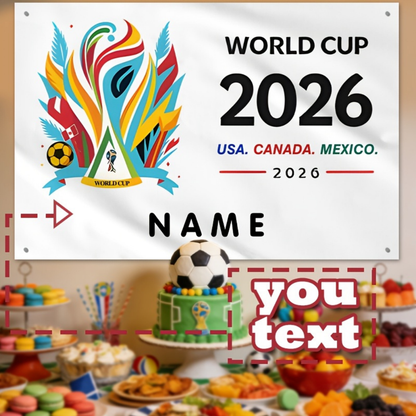 Striscione da Parete Bandiera del Messico Personalizzato per Tifosi di Calcio con Nome Personalizzato