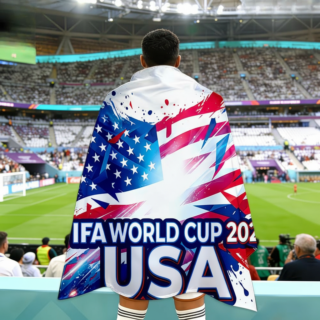 USA-Flaggen-Fan-Cape Weltmeisterschaft Unterstützer Fußballfans