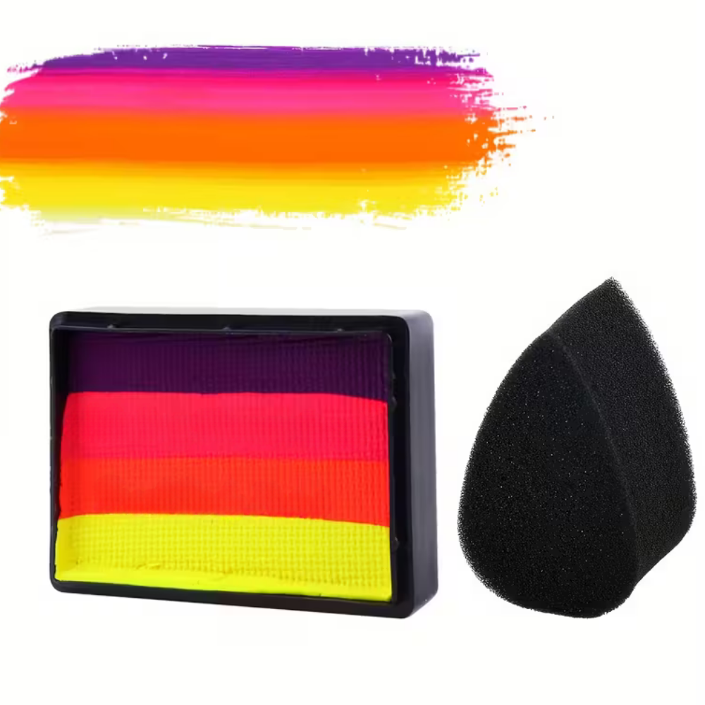 Fußball Neon Split Cake Körperfarbe Set UV-Leuchtende Partys