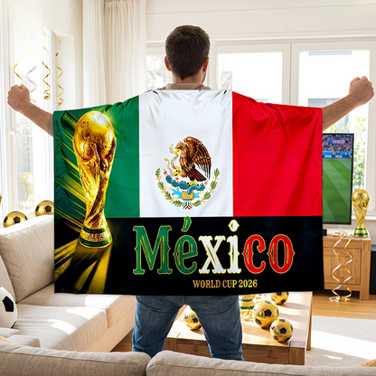 Flagbanner Fodboldfan Kap Mexico World Cup Stil