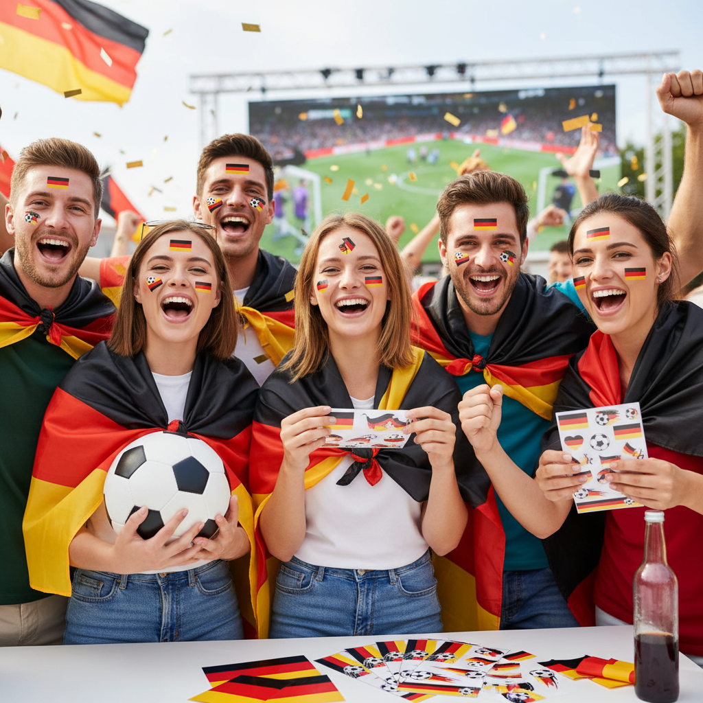 Gesichtsbemalungsaufkleber Wasserdichte Temporäre Tattoos für Veranstaltungen und Sport