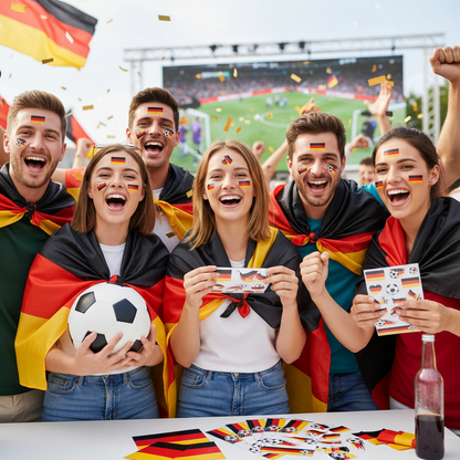 Gesichtsbemalungsaufkleber Wasserdichte Temporäre Tattoos für Veranstaltungen und Sport