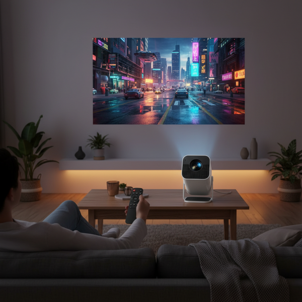 Mini proiettore intelligente 1080P streaming wireless portatile per home theater