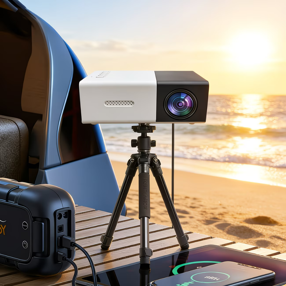 Proiector Mini Portabil 1080P Suport Teatru Acasă Compact