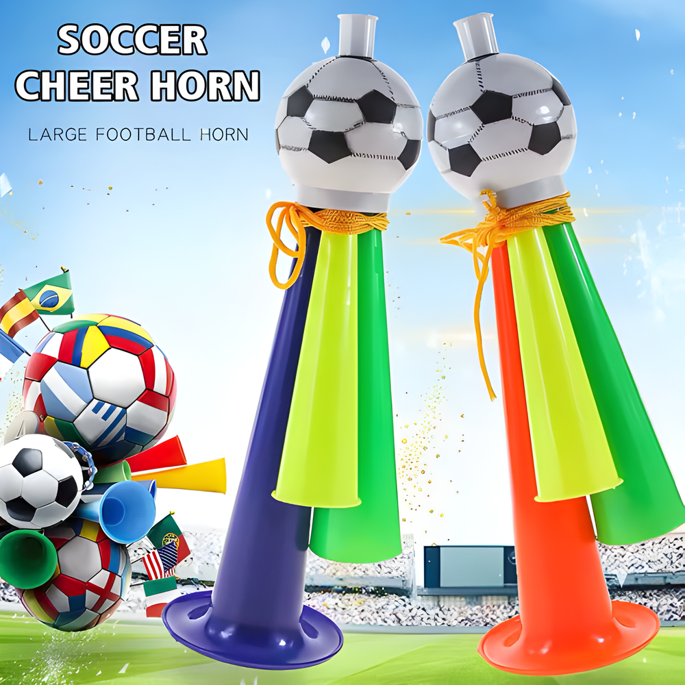 Set de bocinas vuvuzela ruidosas para animar partidos de fútbol en el estadio