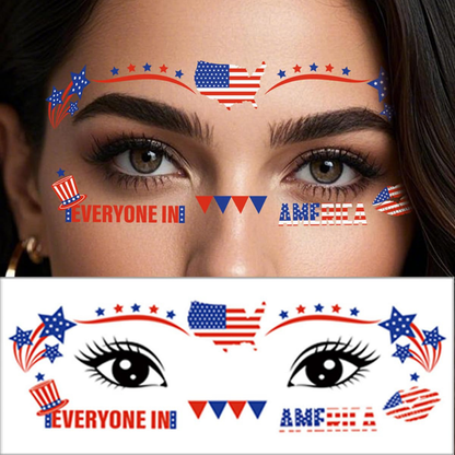 Verdensmesterskab Ansigtsmaling Klistermærker Vandtæt USA-flag Ansigtsmaling