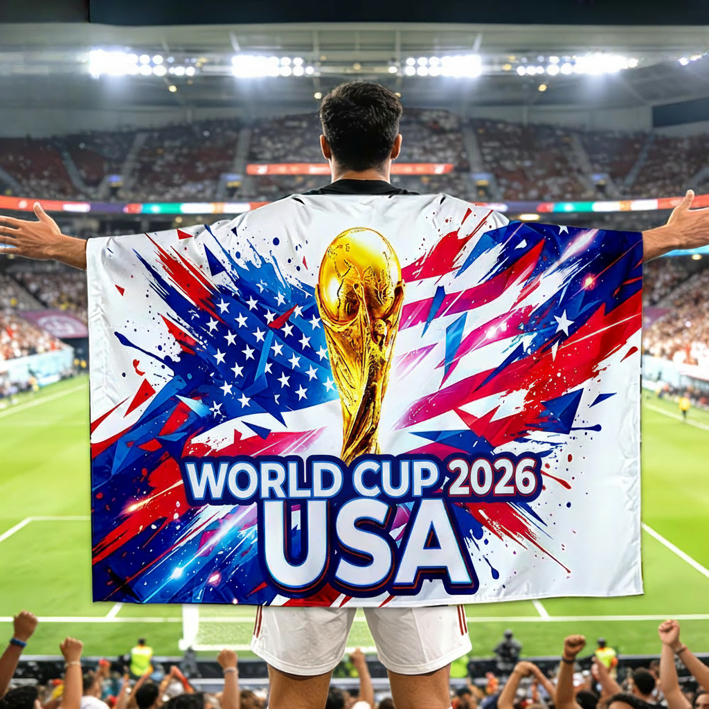 USA-Flaggen-Fan-Cape Weltmeisterschaft Unterstützer Fußballfans
