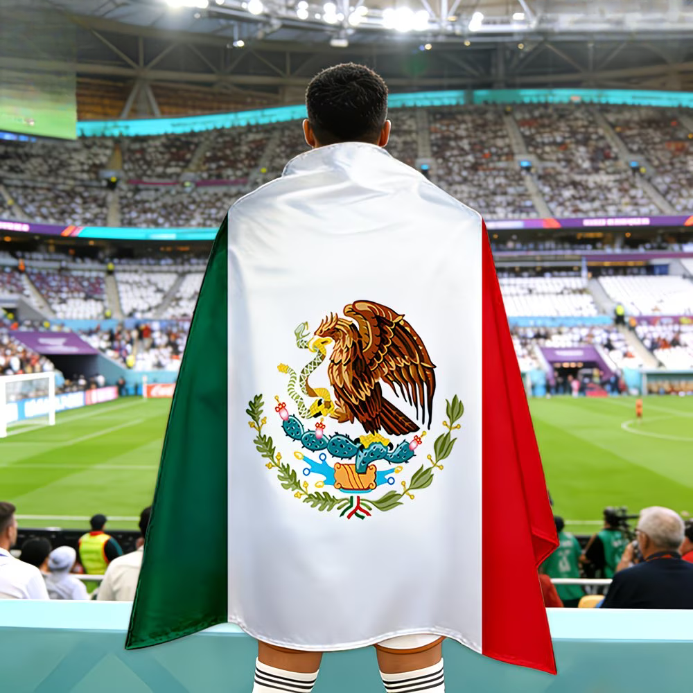 Flagbanner fodboldkappe Mexico fanbærer stor til kampdag