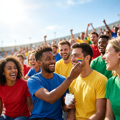 Regenbogen-Gesichtsbemalungsstift für Sportveranstaltungen und Festivals