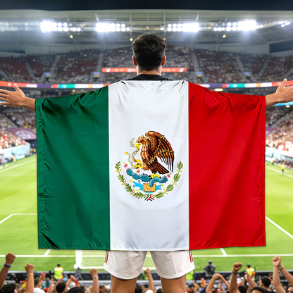 Flagbanner fodboldkappe Mexico fanbærer stor til kampdag