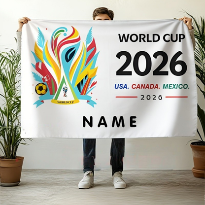 Striscione da Parete Bandiera del Messico Personalizzato per Tifosi di Calcio con Nome Personalizzato