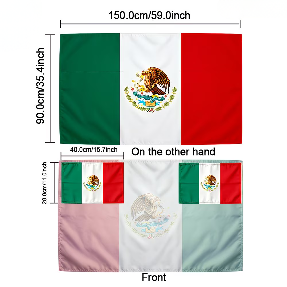 Flagbanner fodboldkappe Mexico fanbærer stor til kampdag