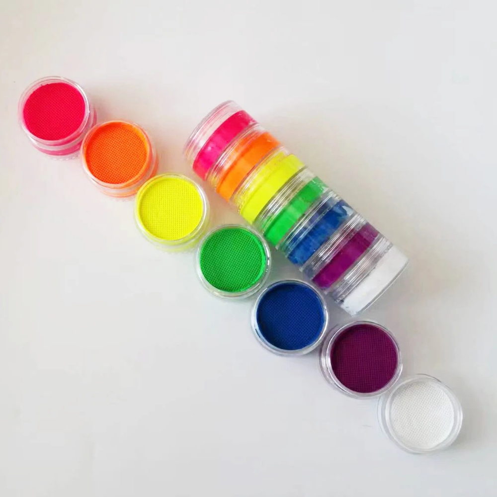 Set de vopsea pentru față Curcubeu Cupa Mondială Neon Split Cake pentru corp